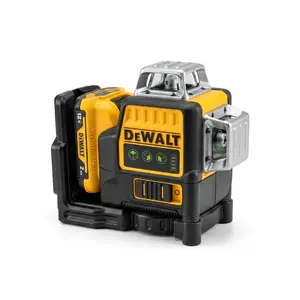 DEWALT DW089 3x360° Green Beam Self-Levelling Line Laser for Indoor Layout and Outdoor Alignment, Featuring 12V Lithium-Ion Battery, 20m Working Range, and IP54 Debris/Water Resistance for Professional Jobsite Use treasure