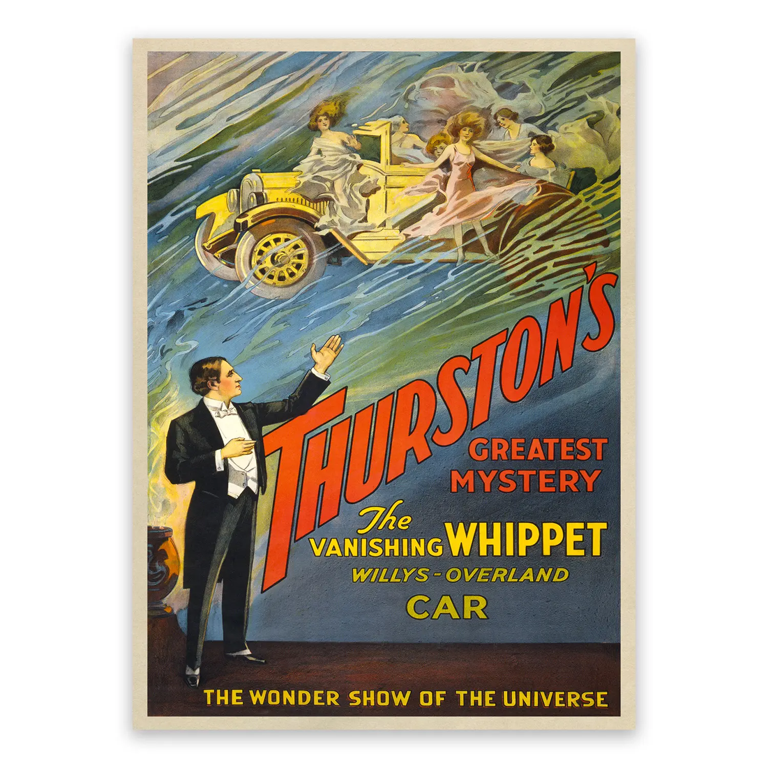 Howard Thurston Magician Poster, Mystical and Magic Occult Art, Premium Vintage Style Reproduction Print