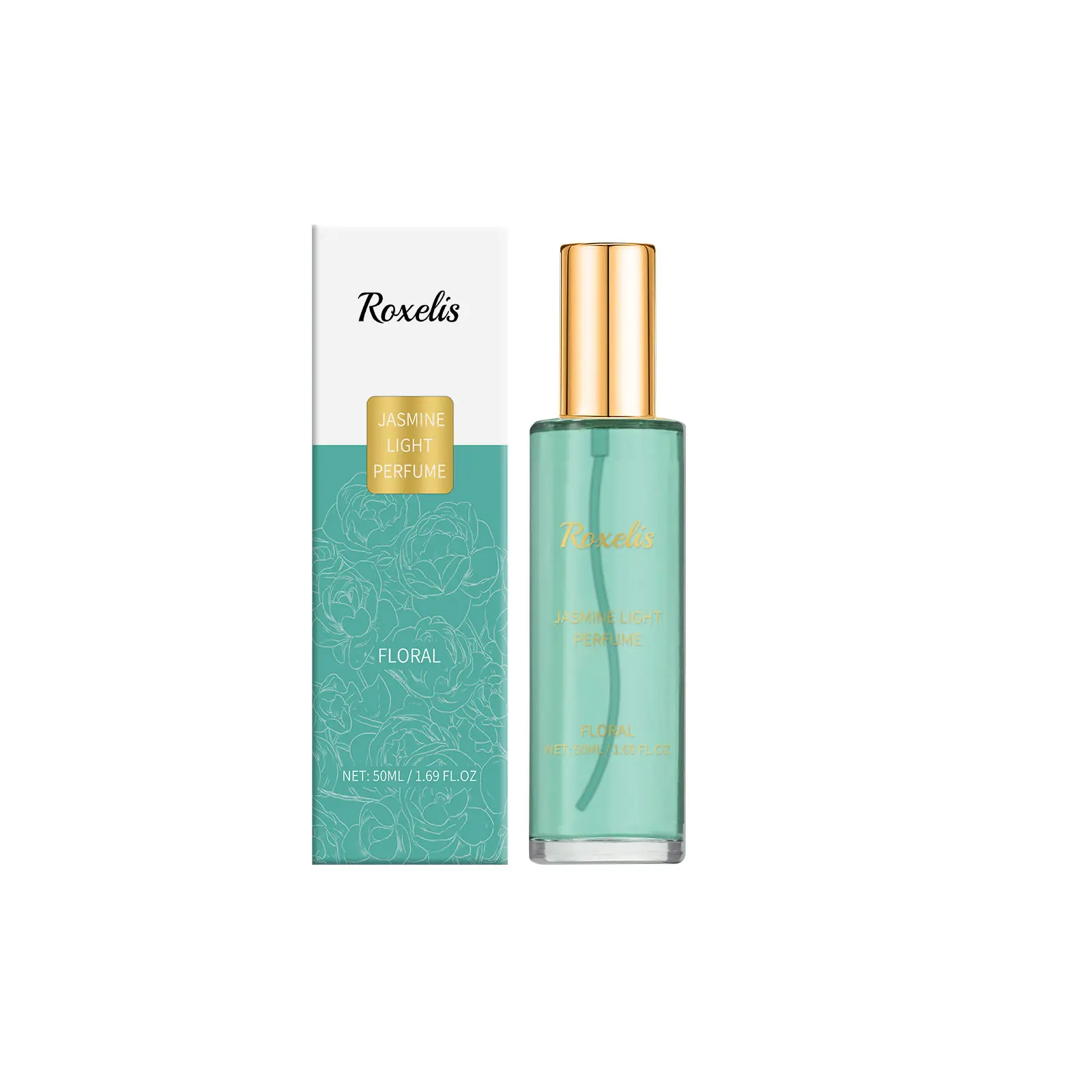 Jasmine perfume, natural, fresh and elegant atmosphere, romantic and long-lasting fragrance, portable wooden floral perfume