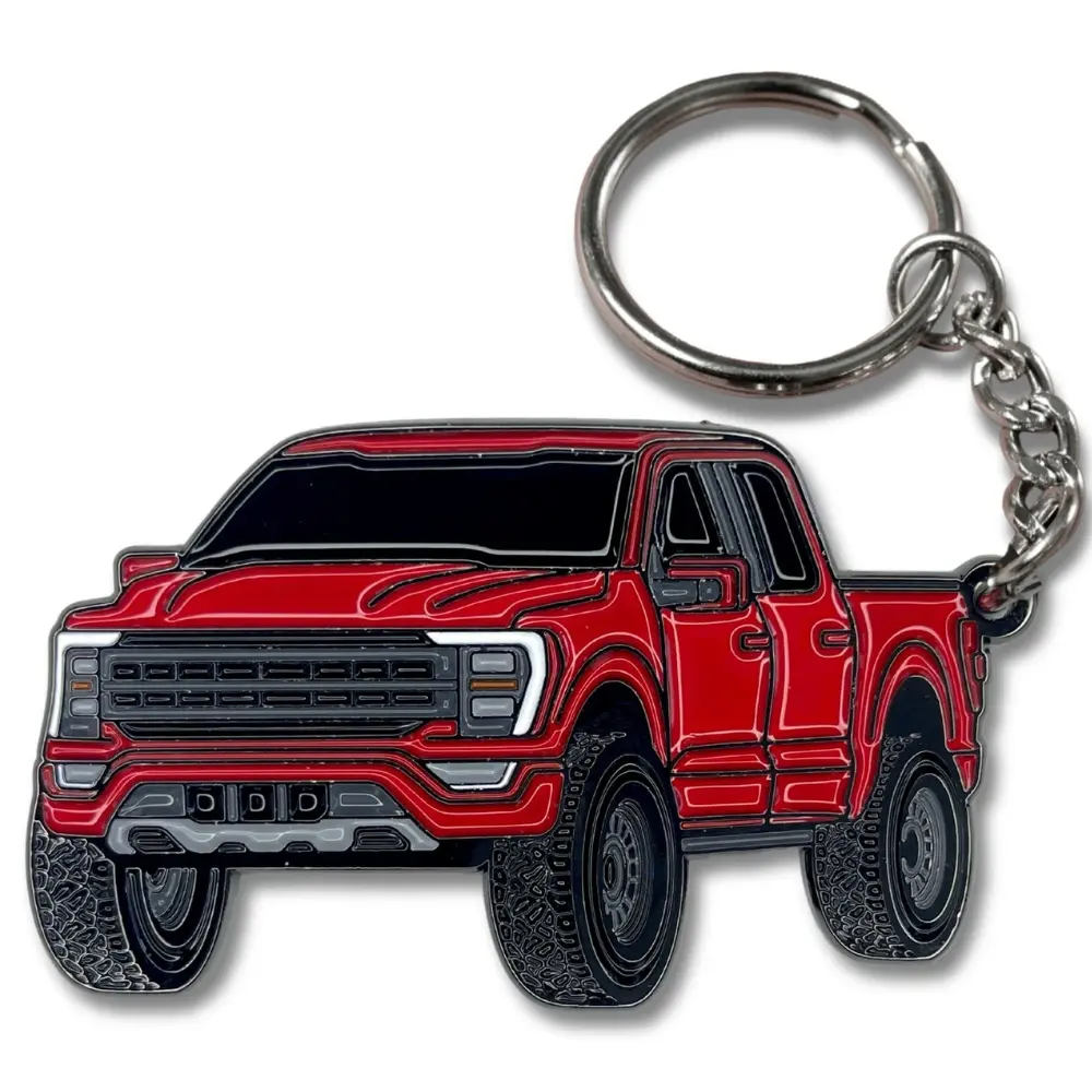 Ford F-150 F150 Keychain, Compatible with 2023 Ford F-150 Accessories, Truck Key Fob Cover, Cool Pickup Lover Gift for Men Women, Offroad Car Enthusiast Key Chain
