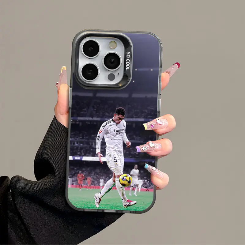 Bellingham IPhone 17 Promax Phone Case Anti Drop Protective Case Suitable For iphone 16 15 14 13 SAMSUNG S25 24 23 22 ULTRA Acrylic Football Phone Case