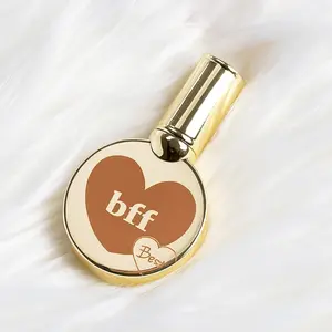 Perfume Dispensing Keychain / Bag Charm - Refillable Brass Finish Mirror Like Shine