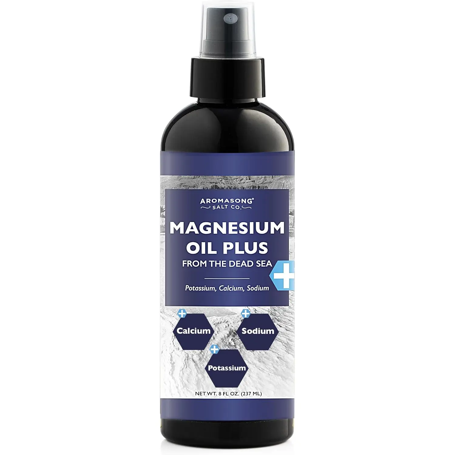AROMASONG Extra Strength Liquid Magnesium Oil Spray - 8oz Vital Mineral Boost with Trace Minerals, Aromatherapy Body Care for Muscle Recovery & Relaxation, 24-Month Shelf Life, Single Item, 6.0 to 8.9 fl. oz. Range