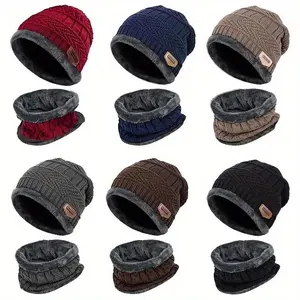 Winter Thickened Knitted Hat, Outdoor Warm Windproof Neck Gaiter, Motorcycle Riding Face & Neck Protective Gear for Men & Women