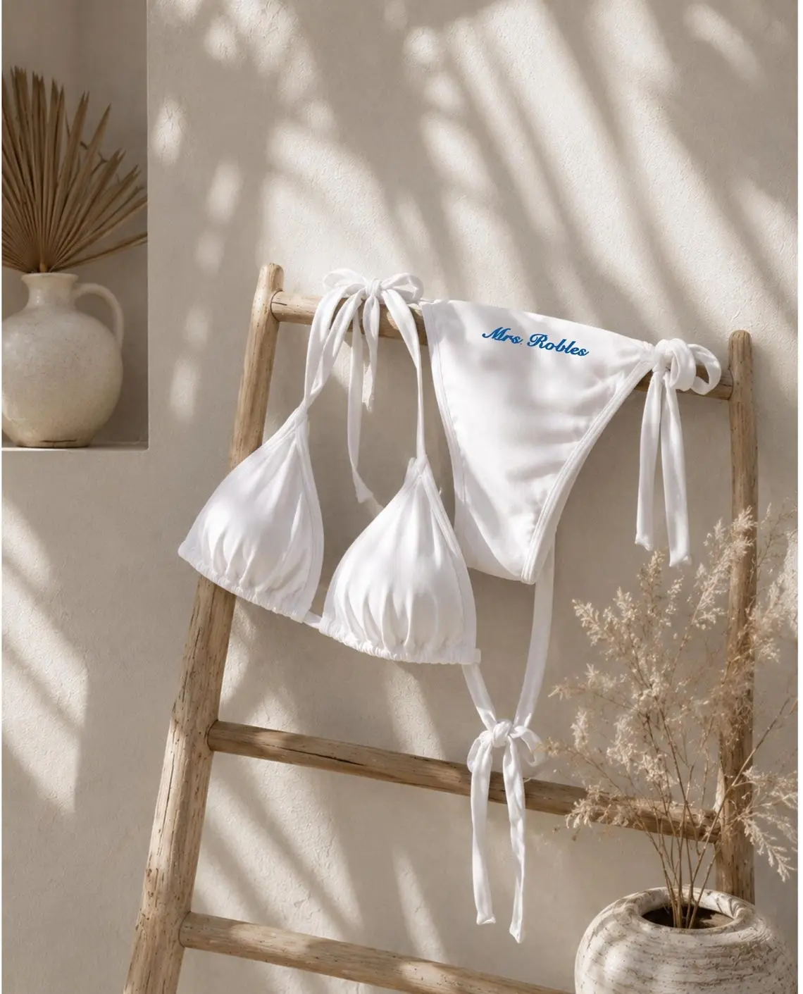 Personalized Bridal Bikini Set, Custom Mrs Swimsuit, Embroidered Bride Swimwear, Honeymoon Bikini, Bachelorette Beach Outfit, Bride Era