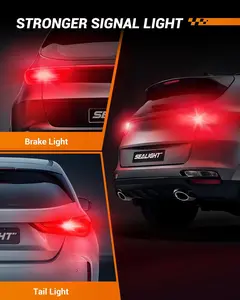 SEALIGHT 3156 3157 LED Bulb Red Brake Lights 3056 3457A 4057 4157 Projector Replacement for Tail Stop Parking Blinker Lights