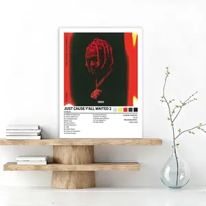 Lil Durk - Just Cause Y'all Waited 2 - Album Cover Canvas Poster, Album Art Poster, Rap-Hip Hop-R&B Album Wall Decor, Iconic Rap Album Aesthetic Decoration, Modern Music Artwork, Gift for Rap Fans, Frameless