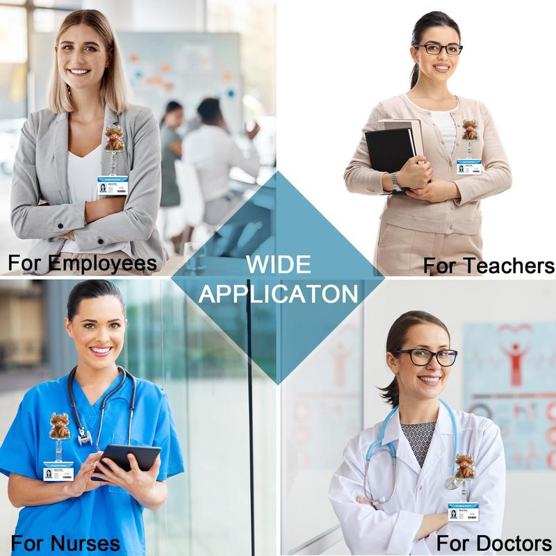 Highland Cow Badge Reel, Cute Cow Badge Clip, Funny Badge Reels Retractable for , Retractable Badge Holders with Clips, Durable Nylon Retractable Rope for  Student Teacher Office