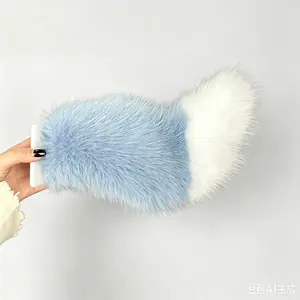 Faux Fur Car Tail Decoration, Stylish Mini Ornament for Motorcycles, Cool Auto Accessory for Outdoor Sports Riding