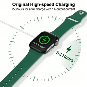 Wireless Magnetic Charging Cable 100cm (3.3ft), Compatible with Apple Watch Series Ultra/ultra2/9/8/7/se/6/5/4/3/2/1, Smartwatch, Efficient Charger