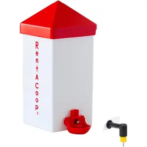 RentACoop 32oz(1L) Drinker Plus 2 Versatile Nipples - Suitable for Chicks, Quail, Pigeons, Doves, and Other Smaller Birds