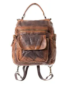 Trek Terra Leather Backpack - Smoky Brown