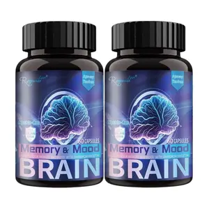 2-Pack Royavita Memory & Mood Capsules - Brain and Memory Capsules -120 Capsules Healthcare Dietary Supplement Vitamin Fitness