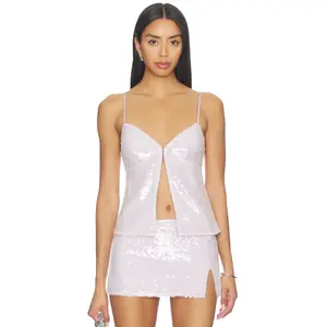 Lovers and Friends Lola Top in Lilac Sequin