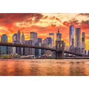 Beautiful New York Sunset Poster Print Landscape Poster Gift