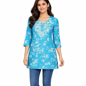 Chickenkari short Kurti for women Kurta