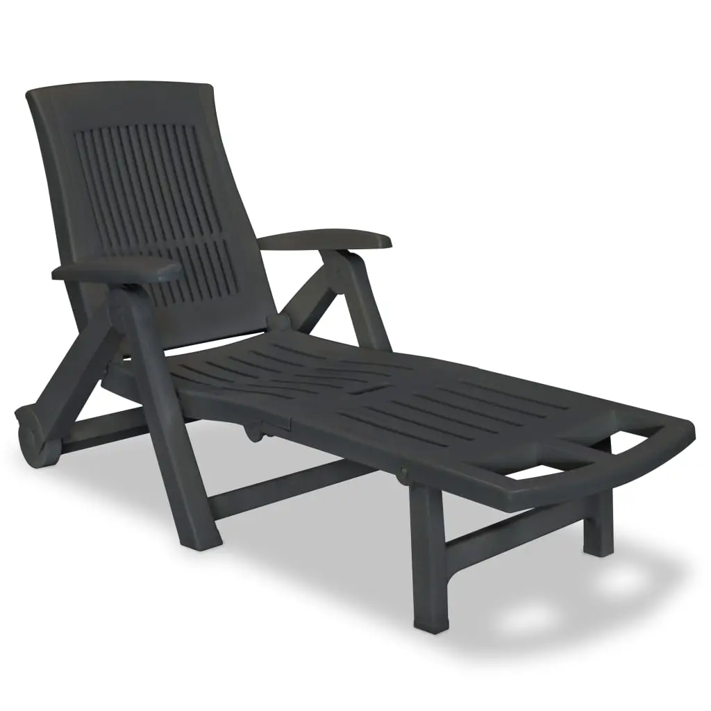 vidaXL Patio Lounge Chair with Adjustable Backrest Outdoor Folding Sunlounger 294285