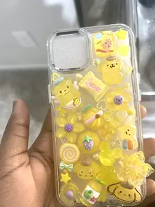 iPhone 15 Pro Max/ 15 Pro Junk Case with Charms, Rhinestones, Glitter & Durable Material for Personalized Style and Protection