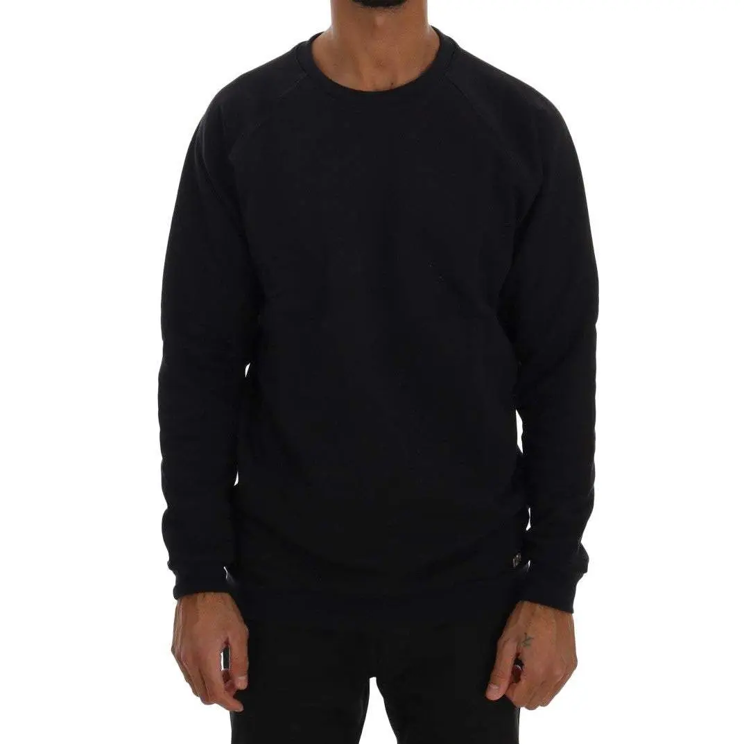Daniele Alessandrini Blue Crewneck Cotton Sweater