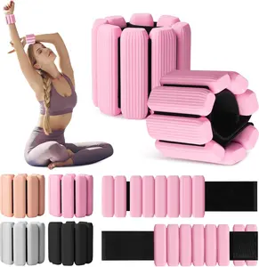 Wrist Weights Set of 2(1Lbs Each), Wearable Wrist Ankle Weights for Women & Men, Adjustable Arm &  Weights for Walking, Yoga, Swimming, Gym