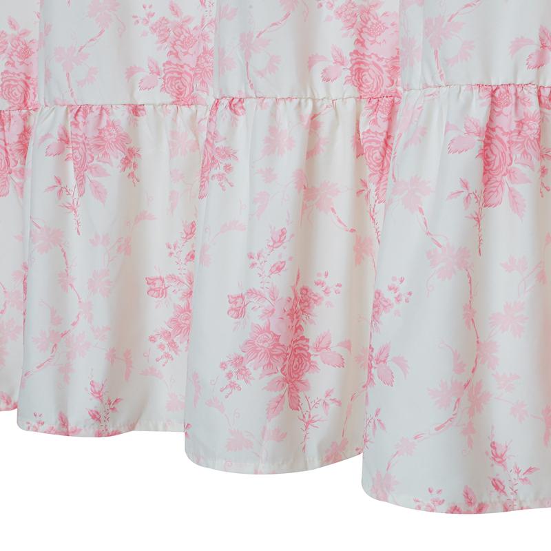 Floral Pattern Ruffle Shower Curtain Handcrafted Big Bow Tie Bath Curtain for Master Bathroom With 12 Hooks Shower Curtain For Bathrooms Waterproof Quick Drying Machine Washable Home Bathroom Decor Shower Curtain Sets for Bathroom