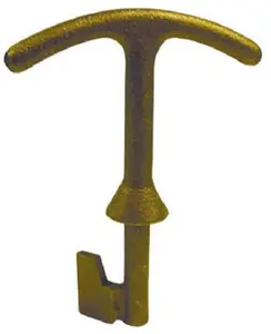 Mueller Industries 151-063 10.9 x .51 x 4.73 in. Brass Water Meter Box Key
