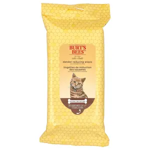 Burt's Bees Dander Reducing Wipes with Colloidal Oat Flour, For Cats, 50 Count