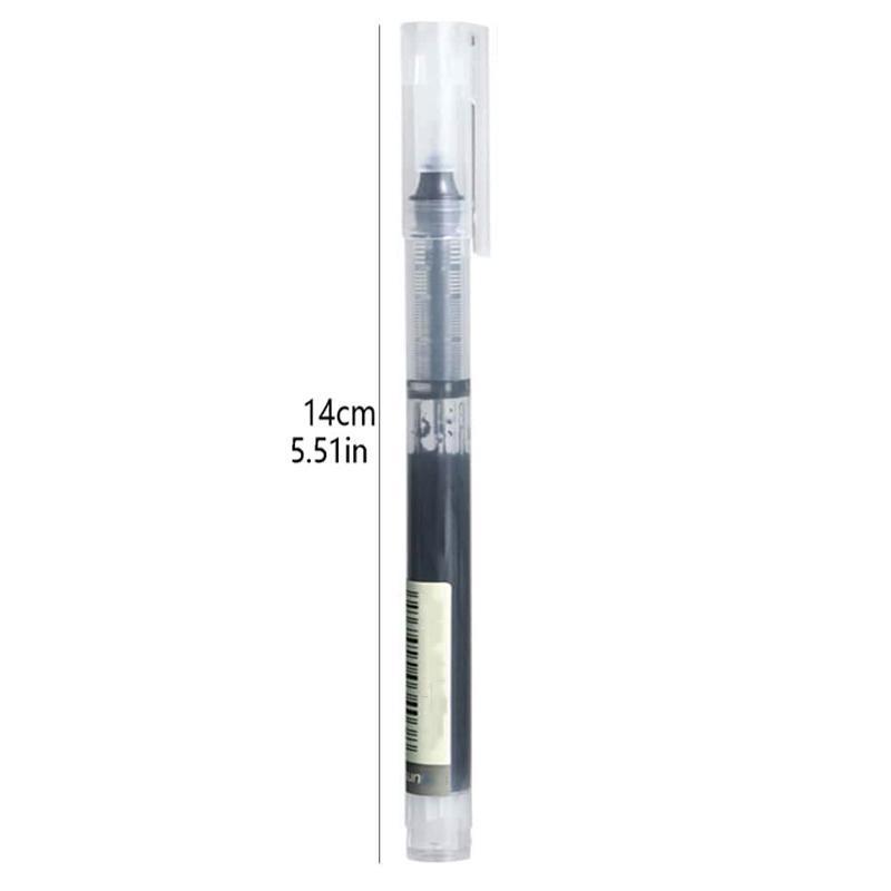0.5mm Black Ink Gel Pen, Quick Dry Gel Pen, 12pcs Straight Liquid Neutral Pen Markers, Students Writing Stationery for School Office, Exam Supplies Stationery, School Supplies