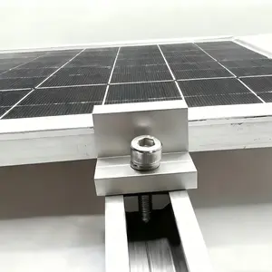 12PCS aluminum alloy solar panel end clip Z-type bracket - Corrosion resistant center and rail end clips for RVs, trailers, boats and yachts - Easy-to-install photovoltaic mounting system brackets for marine solar installations, robust clip design