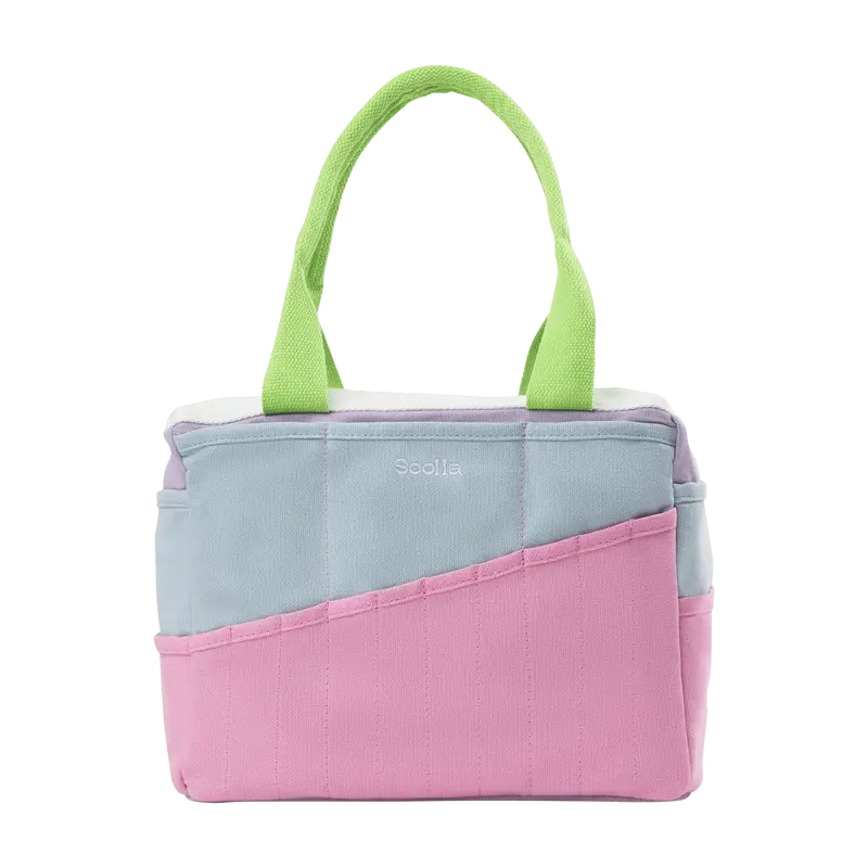 Soolla® Studio Bag, 80's Windbreaker – 30-Pocket Canvas Organizer for Pottery, Art, Knitting & Crochet