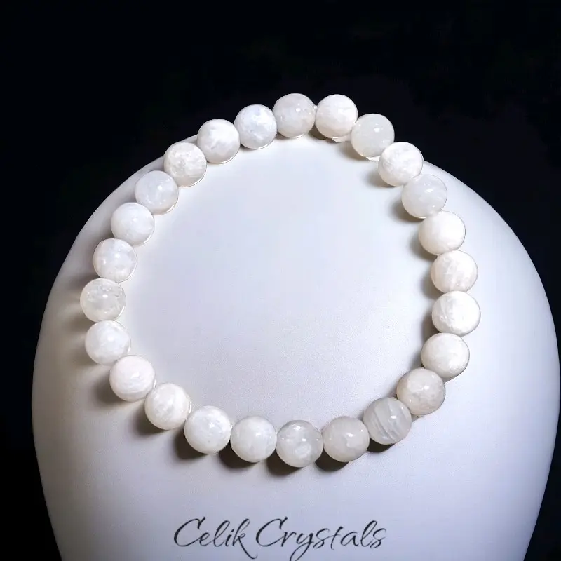 Moonstone Bracelet Spiritual Connection and Emotional Healing calming crystals jewelry, Crystal Bracelets, Moonstone Bracelets & Bangles