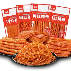 Spicy Strips,Latiao,4 Packs Chinese Spicy Sticks,Classic Piquancy Daily Party Latiao Delicious Snack-3.2Oz Per Pack