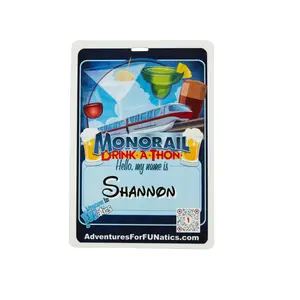 Personalized Monorail Drink-A-Thon Passport  | Disney Resort Bar Crawl Game + Lanyard | Custom Name