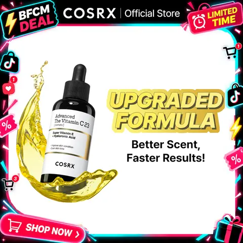 [COSRX Official] The Vitamin C 23 Serum (20ml) - Highly Concentrated Stabilized Pure Vitamin C Liquid, Korean Skincare Serums & Essences, Dark Spots Treatment, Age Spot Brightening, Hyaluronic Acid Moisturizer, Sun Protection Booster, Vitamin C Serums, Fa