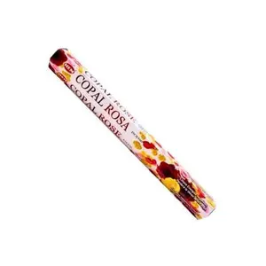 Copal Rose HEM Incense 20 Sticks (Incienso Copal Rosa) for love, psychic powers, love, divination, protection, romantic dreams.