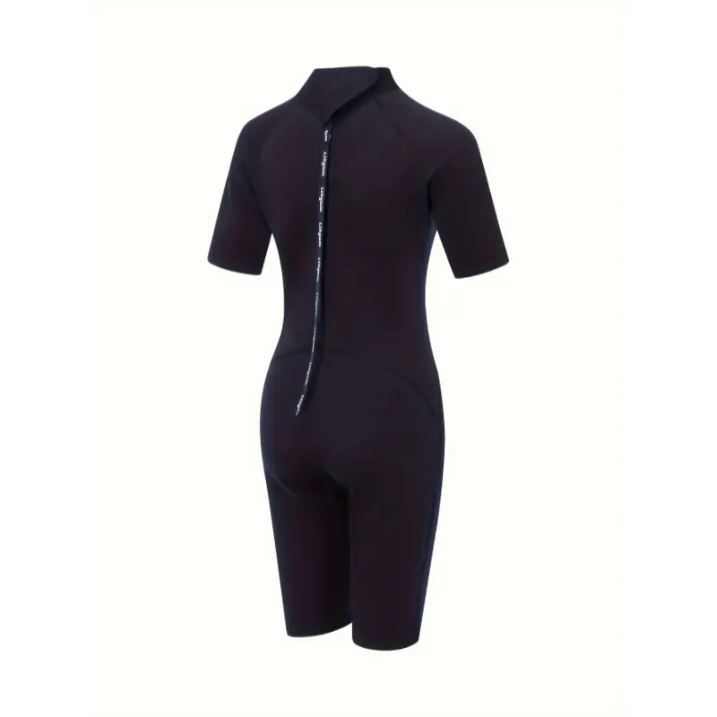 3MM Neoprene Short Sleeves One-piece Wetsuit, Thermal Surfing Snorkeling Suit Sun Protection Shorty Wetsuit, Women's Swimwear & Clothing