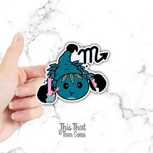 Scorpio Stoner Sticker, Zodiac Decal, Cute Stickers for Scorpio Friend, Scorpio Energy Decal
