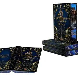 The Zombie Aristocracy Special Edition set of 2 books. Sprayed Edges Foiling Illustrated Custom Swag Pack & Bookmark Featuring Gothic Romance and Feral Zombies hardcover edition book