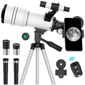 ToyerBee Telescope for Adults & Kids, 70mm Aperture Astronomical Refractor Telescopes for Astronomy Beginners (15X-150X), 300mm Portable Telescope with an Phone Adapter & A Wireless Remote