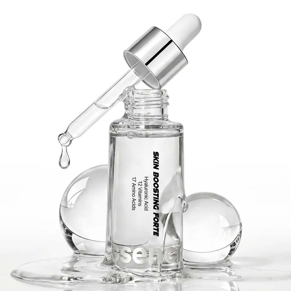 Essenciel Skin Boosting Forte Face Serum - Radiant, Firming, Brightening, Dry Skin Repair, Firming Deep Hydration (50ml) with Hyaluronic Acid, Vitamin & Amino Acid Complex, Plumping Fine Lines Care