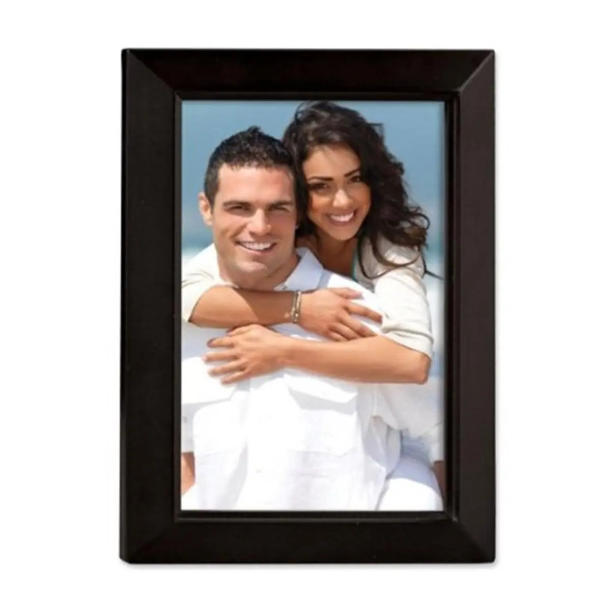 212 MAIN Wooden Picture Frame, Classic Rectangular Hand-Finished 4x5 Decor for Baby & Maternity Rooms, Black with Tabletop Easel & Wall Mounts, Picture Frames, Classic Rectangular Frame