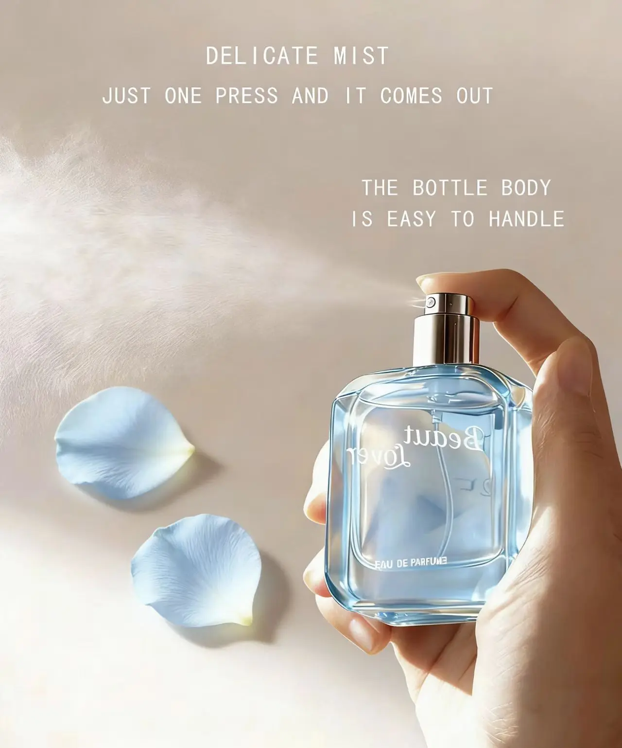 DVEOY Unisex Clean Floral Body Mist Perfume - 50ml Fresh Blue Scent, Long-Lasting, Daily Wear, 400ml Option Available