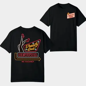 Treaty Oak Revival No Vacancy T-Shirt, Vintage Southern Rock Band Graphic Tee, Concert Outfit Top, Casual Summer Streetwear Apparel for Music Fans