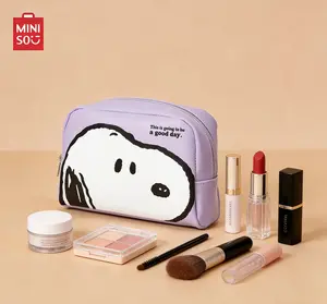 MINISO Peanuts Snoopy Colorful Life Makeup Bag | Lavender Cosmetic Pouch, Portable Travel Storage Organizer | Cute Daily Accessory & Holiday Gift #SnoopyBag #MakeupPouch #PeanutsCollectibles