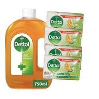 Dettol 750 ml & 4 Bars lasting fresh