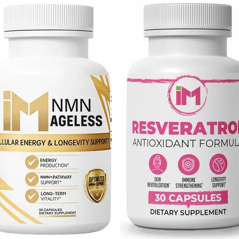 Vital Energy Duo | Daily Energy & Vitality Support | NMN & Resveratrol Antioxidant Stack