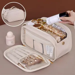 Portable Makeup Bag, Large Capacity Cosmetic Storage Bag, Multi-functional Travel Toiletry Bag, Makeup Organizer Pouch for Travel, Office, Home, Travel Cosmetic Bags, Cosmetics Organizer