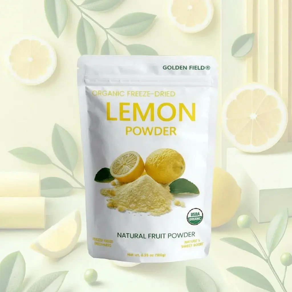 GOLDEN FIELD Lemon Powder – 6.35 oz of Zesty, Fresh Lemon Flavor for Seasoning, Baking, & Beverages GOLDEN FIELD Lemon Powder – 6.35 oz of Zesty, Fresh Lemon Flavor for Seasoning, Baking, & Beverages