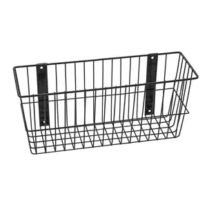 Rack Em Racks 9088-B Universal Wire Basket, Black - 18 x 6 x 8 in.