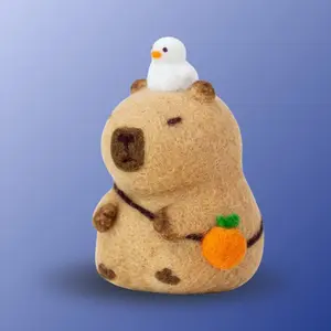 Zen Capybara – DIY Wool Felting Kit for Beginners with Needles, Foam Pad & Tutorial